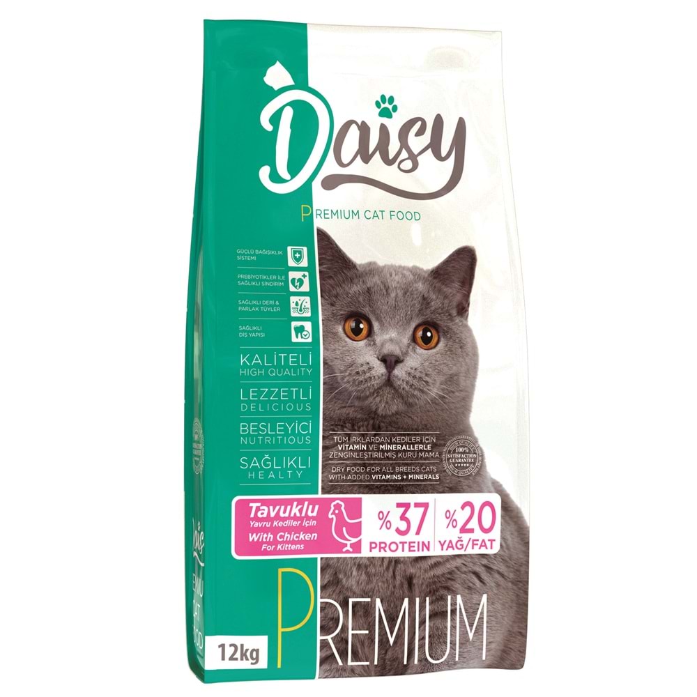 Daisy Premium Kitten Tavuk Etli Kedi Maması 12 Kg