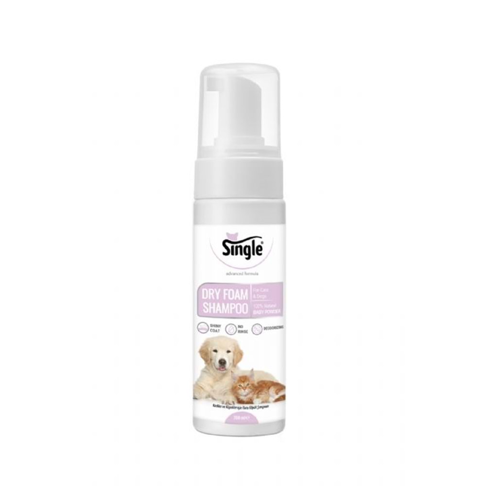 Single Kuru Köpük Şampuan Baby Powder 200Ml
