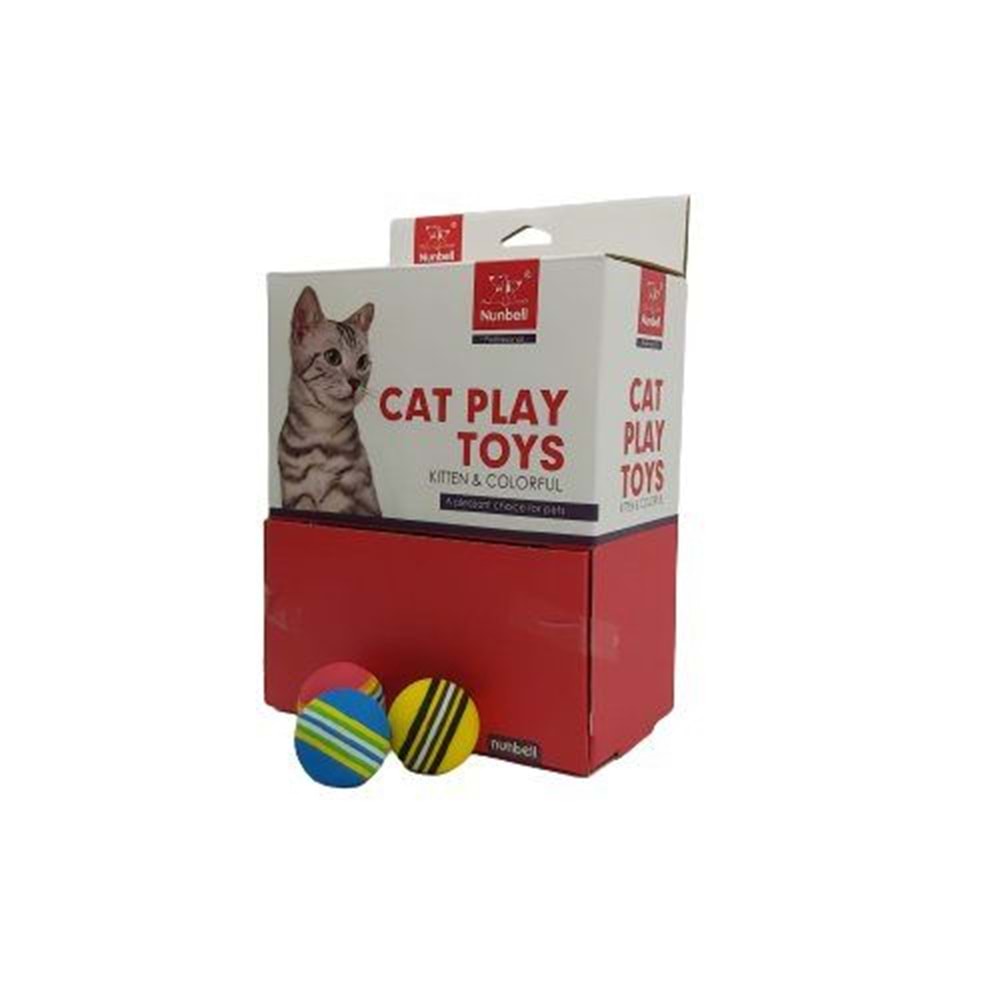 Nunbell Kedi Oyun.Sünger Top 60lı