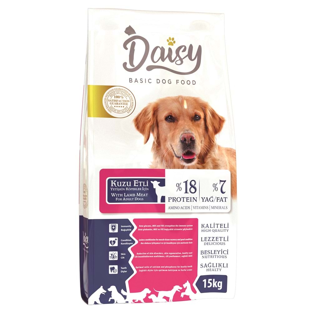 Daisy Basic Kuzu Etli Yetişkin Köpek Maması 15 Kg