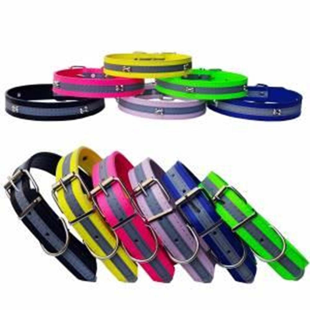 Reflektörlü Kemik Desen Boyun Tasma 37X1,5 Cm