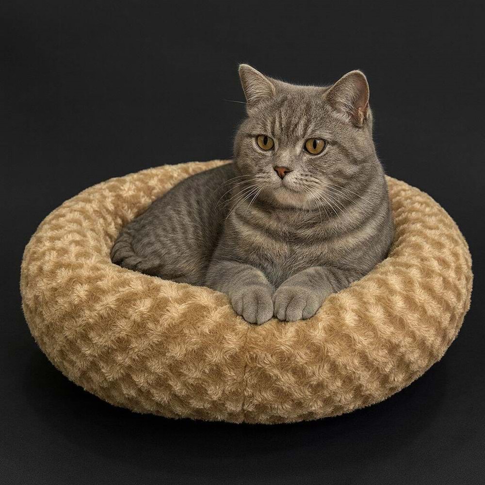 Simit Yatak Peluş A.Kahve 55X55Cm