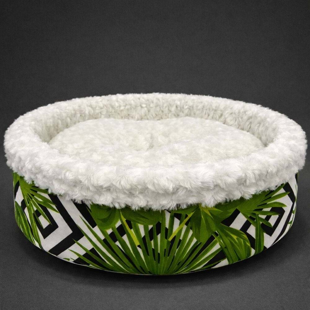 Speciel Peluş Simit Yatak Beyaz 50X50X15Cm