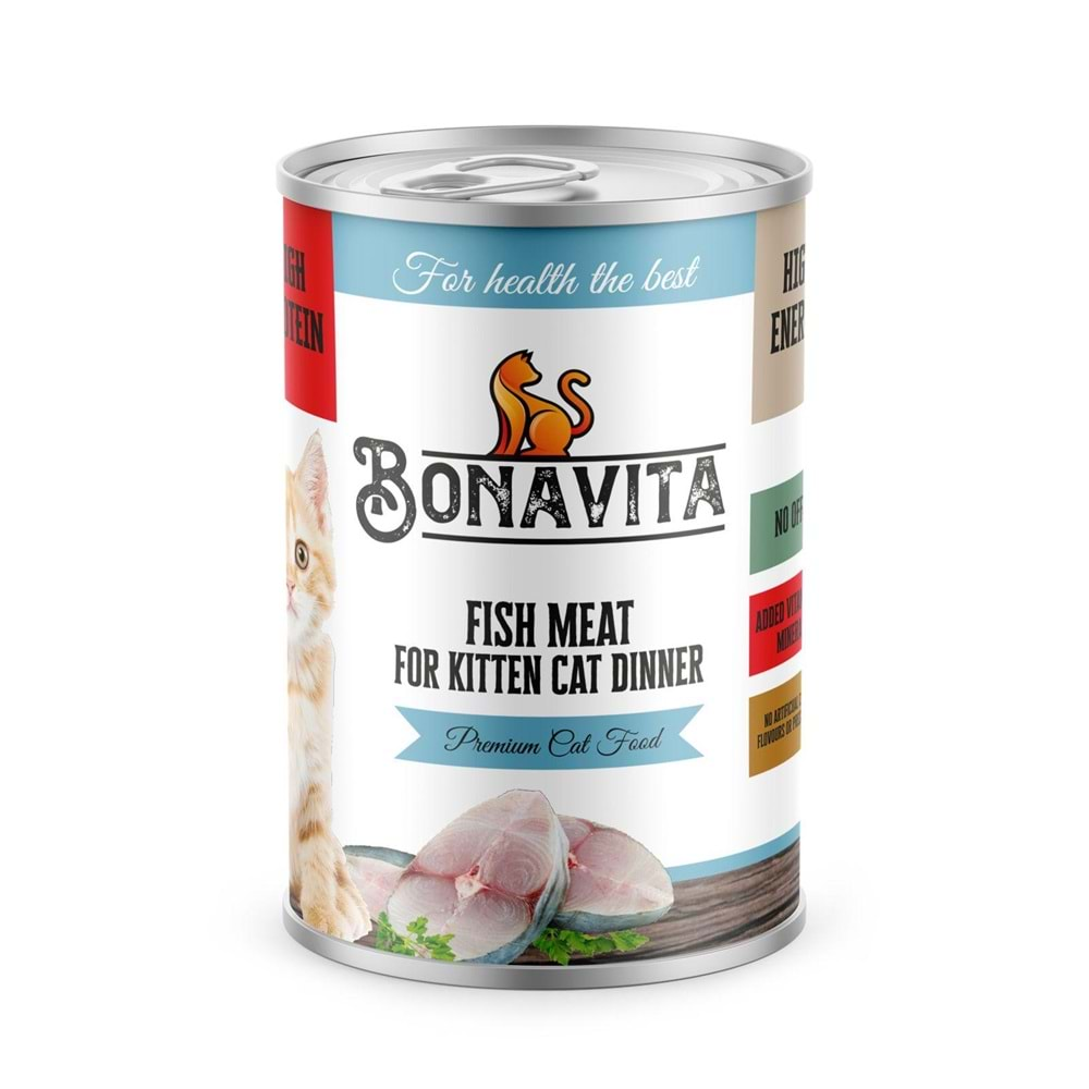 Bonavita Balıklı Yavru Kedi Konservesi 400 gr