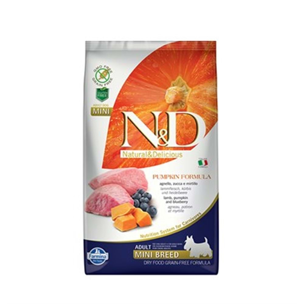 N&D Pumpkın, Kuzu&Yaban Mersini Adult Mını 2,5 Kg