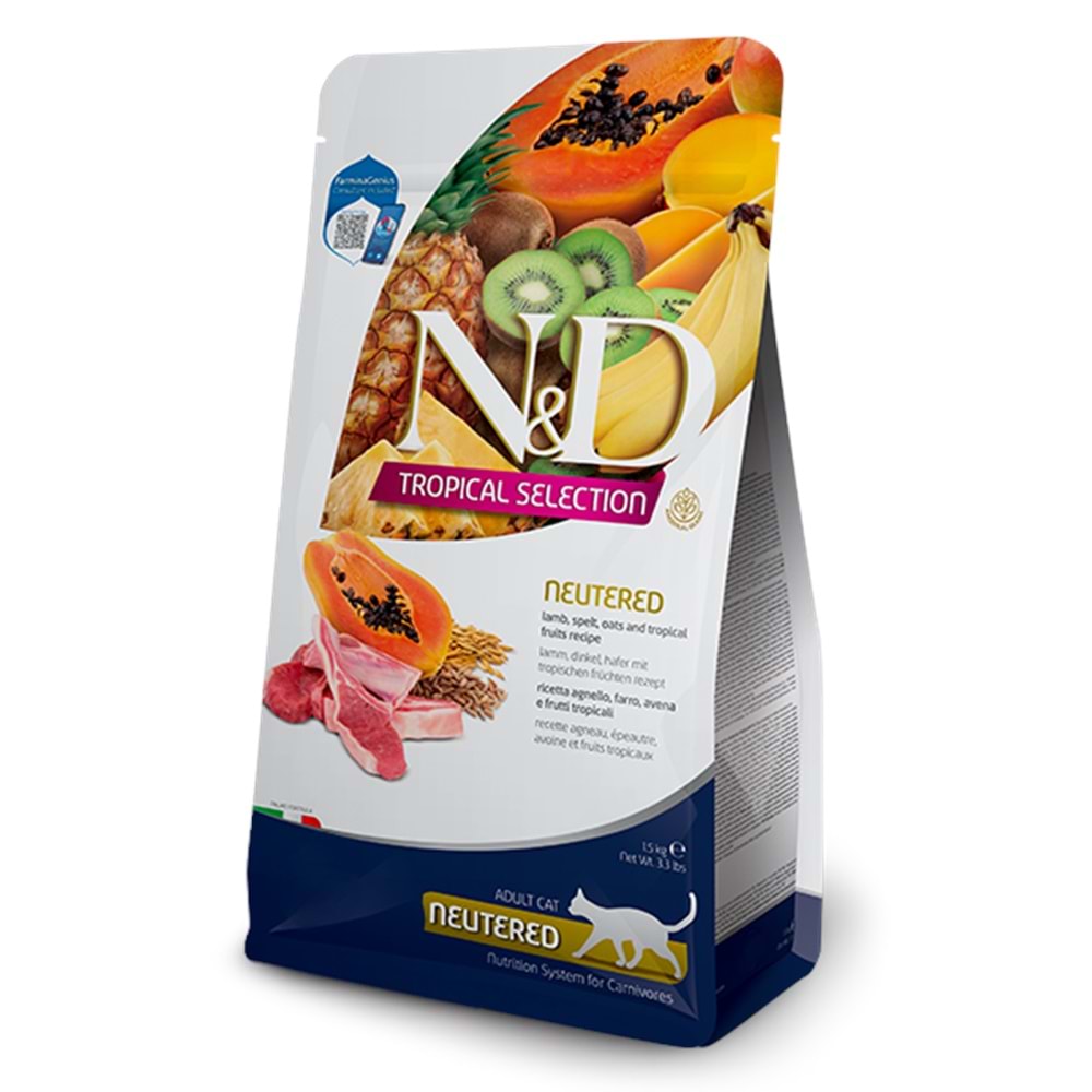 N&D Cat Tropical Selection Lamb Neutered 1,5 Kg