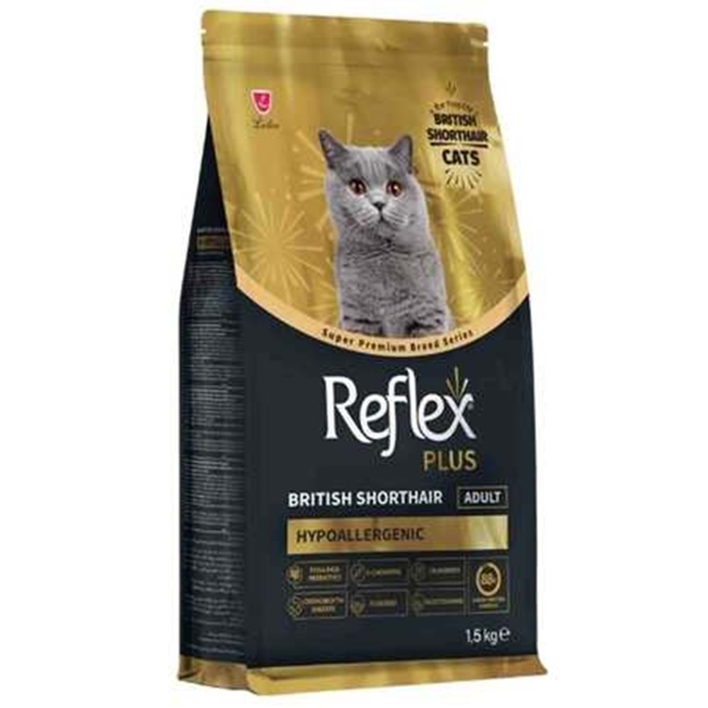 Reflex Plus British Shorthair Yetişkin Kedi Maması 1.5 Kg