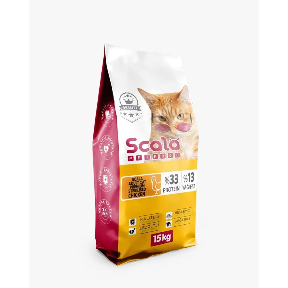 Scala Adult Cat Premium Sterilised 33/13 Chicken 15 Kg