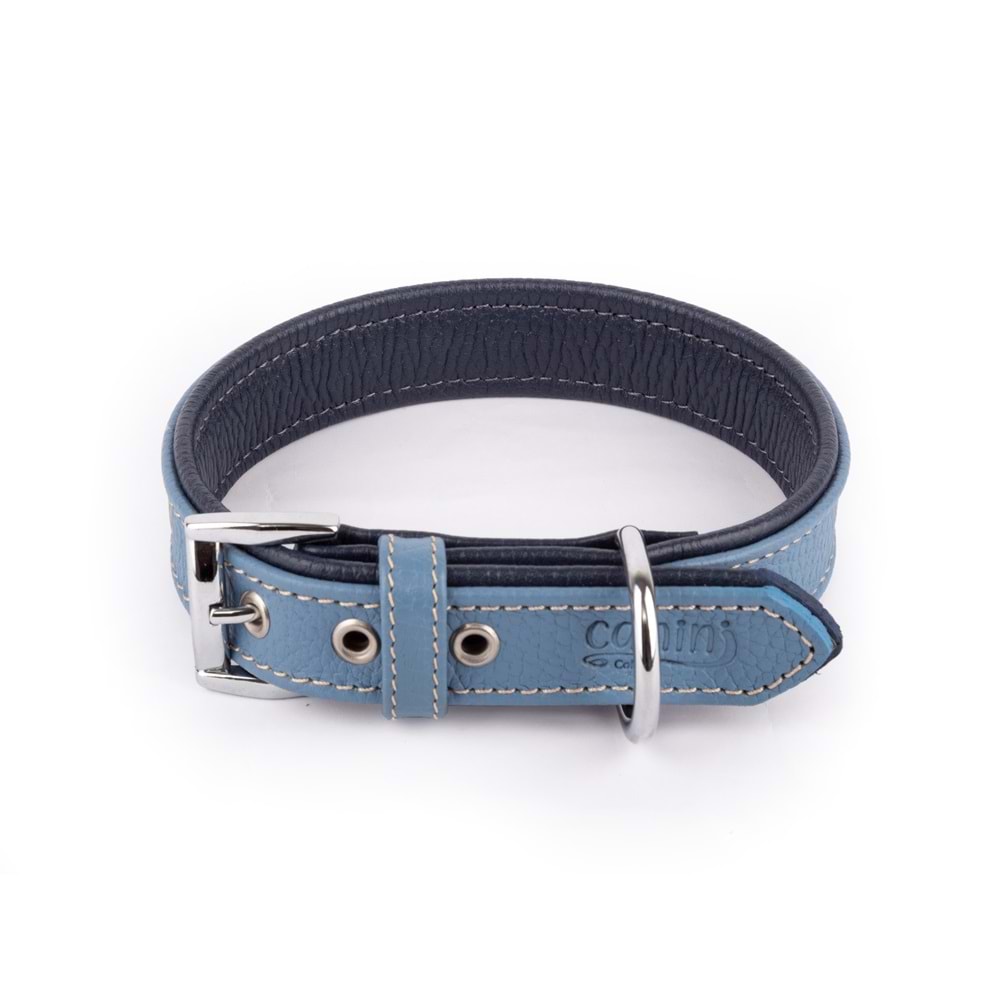 Canini Flotter Deri Turkuaz-Laci Köpek Tasması 3 Cm 38-47 Cm M