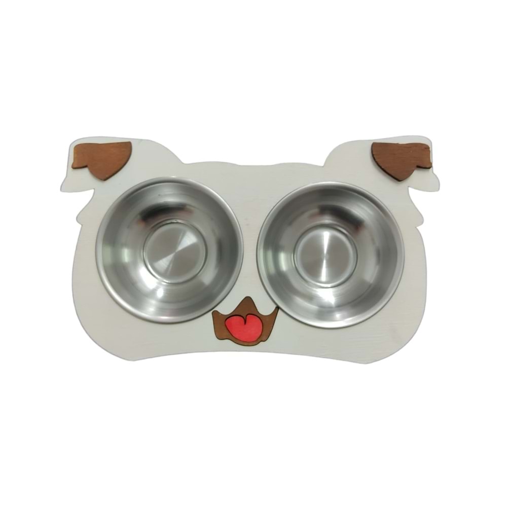 Kedi Ve Köpek Figürlü Mama Ve Su Kabı İkili