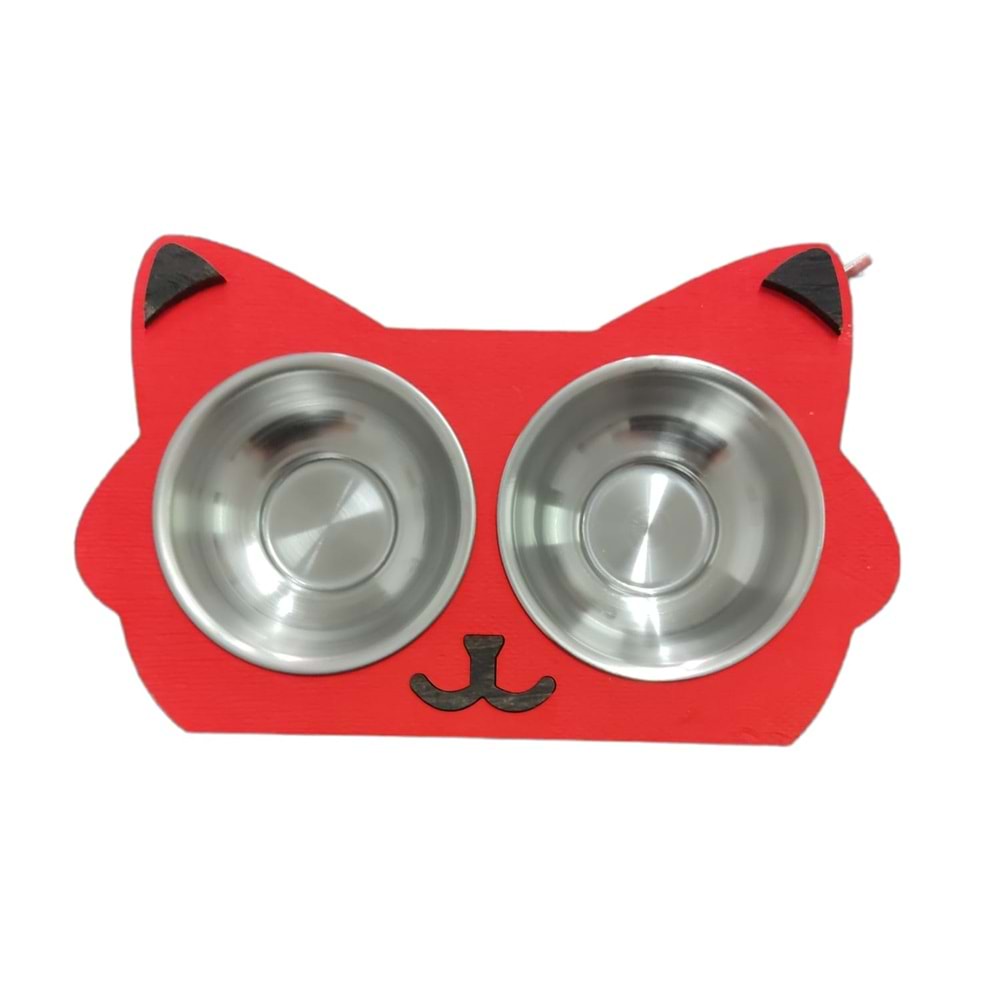 Kedi Ve Köpek Figürlü Mama Ve Su Kabı İkili