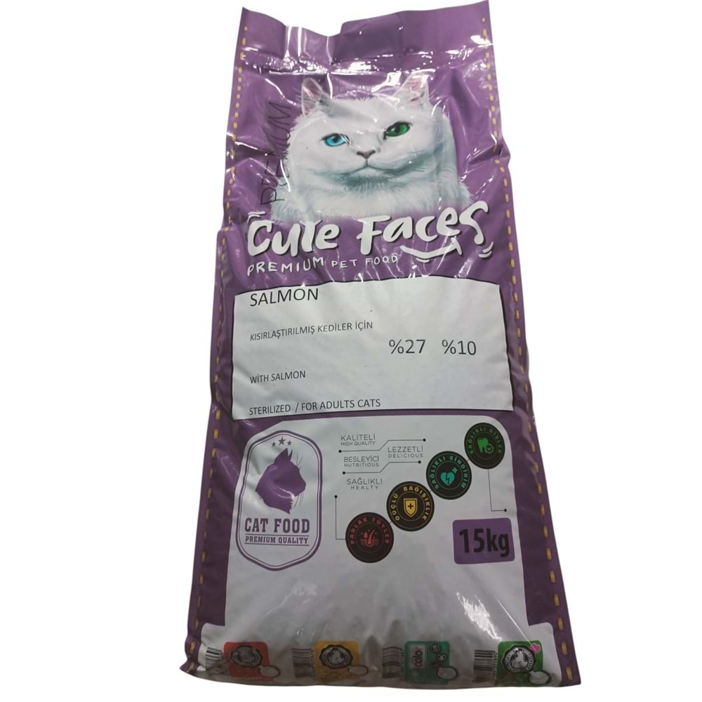 Cute Faces Cat Sterilized 27/10 Somon 1 Kg