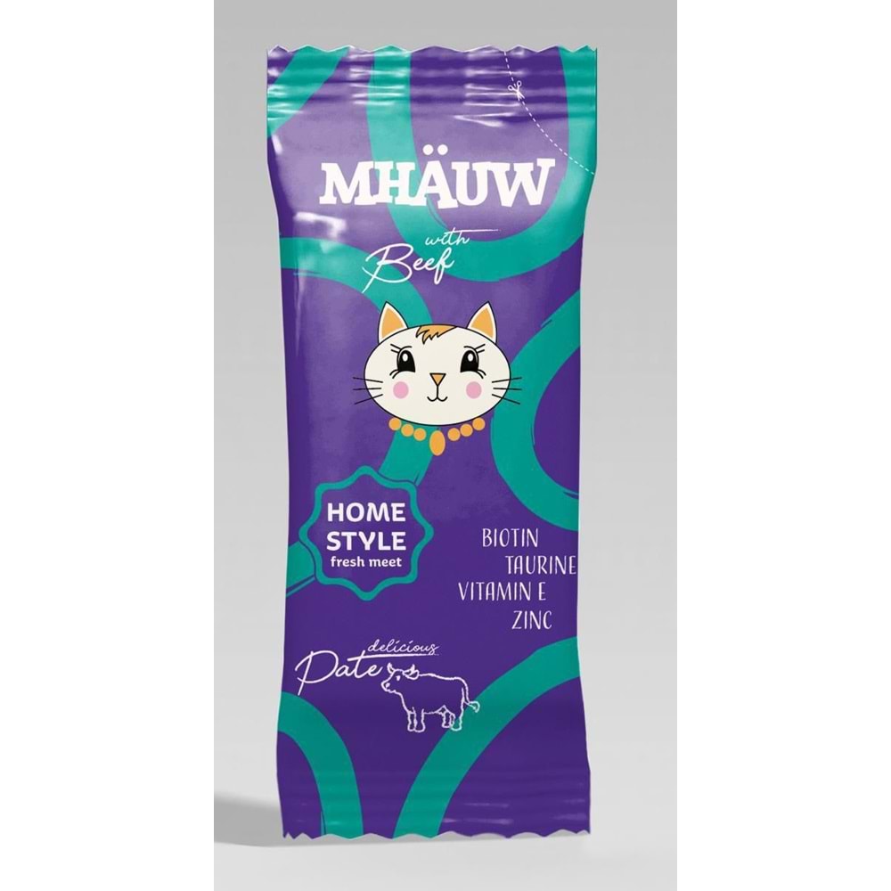 Mhauw Pouch Pate Beef 80 Gr.