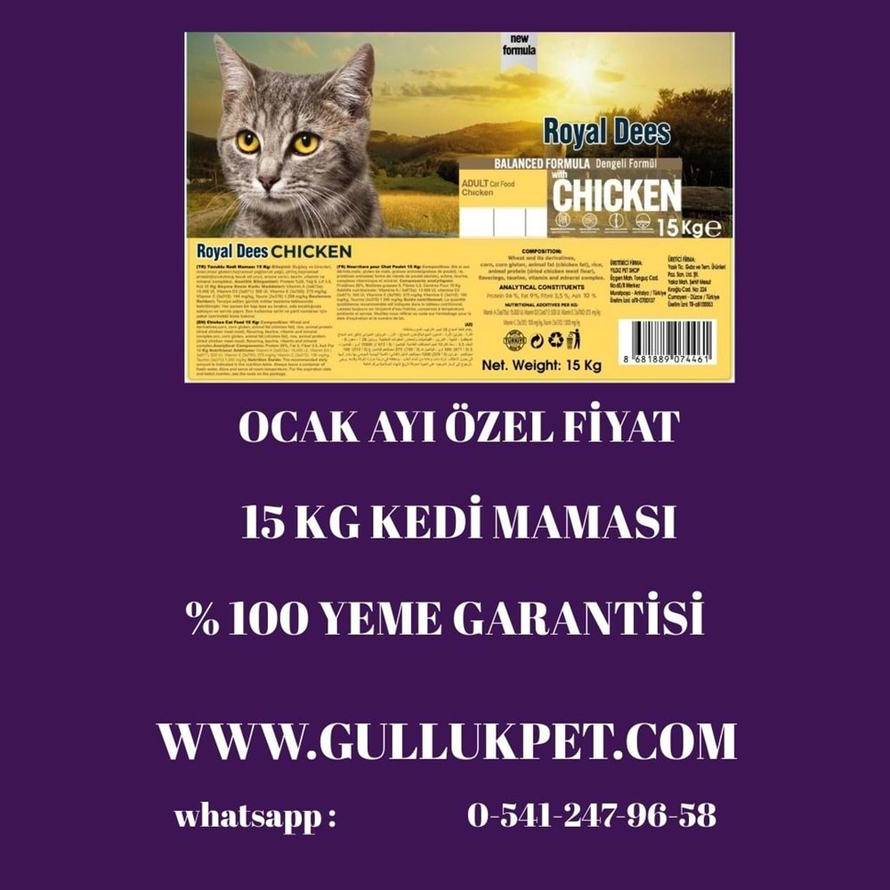 Royal Dees kedi Maması 15 Kg