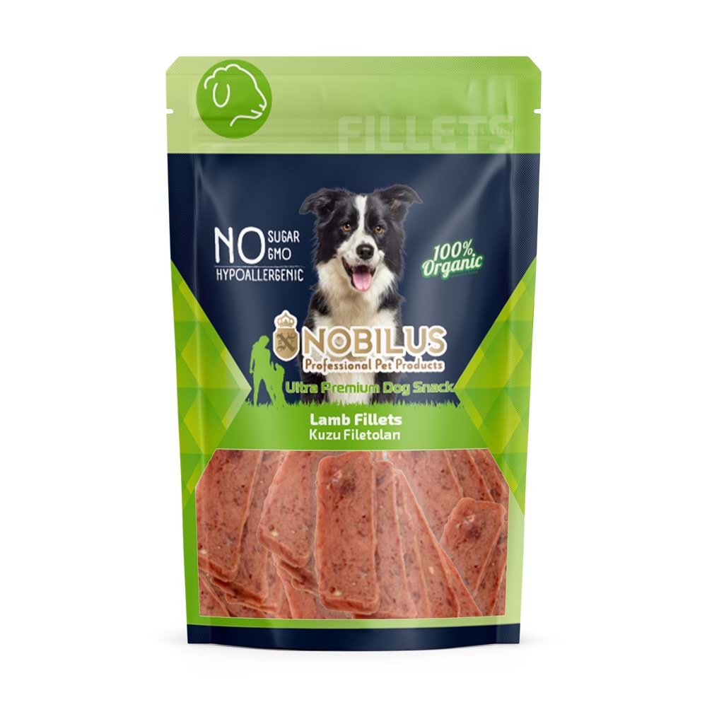 Nobilus Yumuşak Kuzu Fileto Köpek Ödülü 80Gr