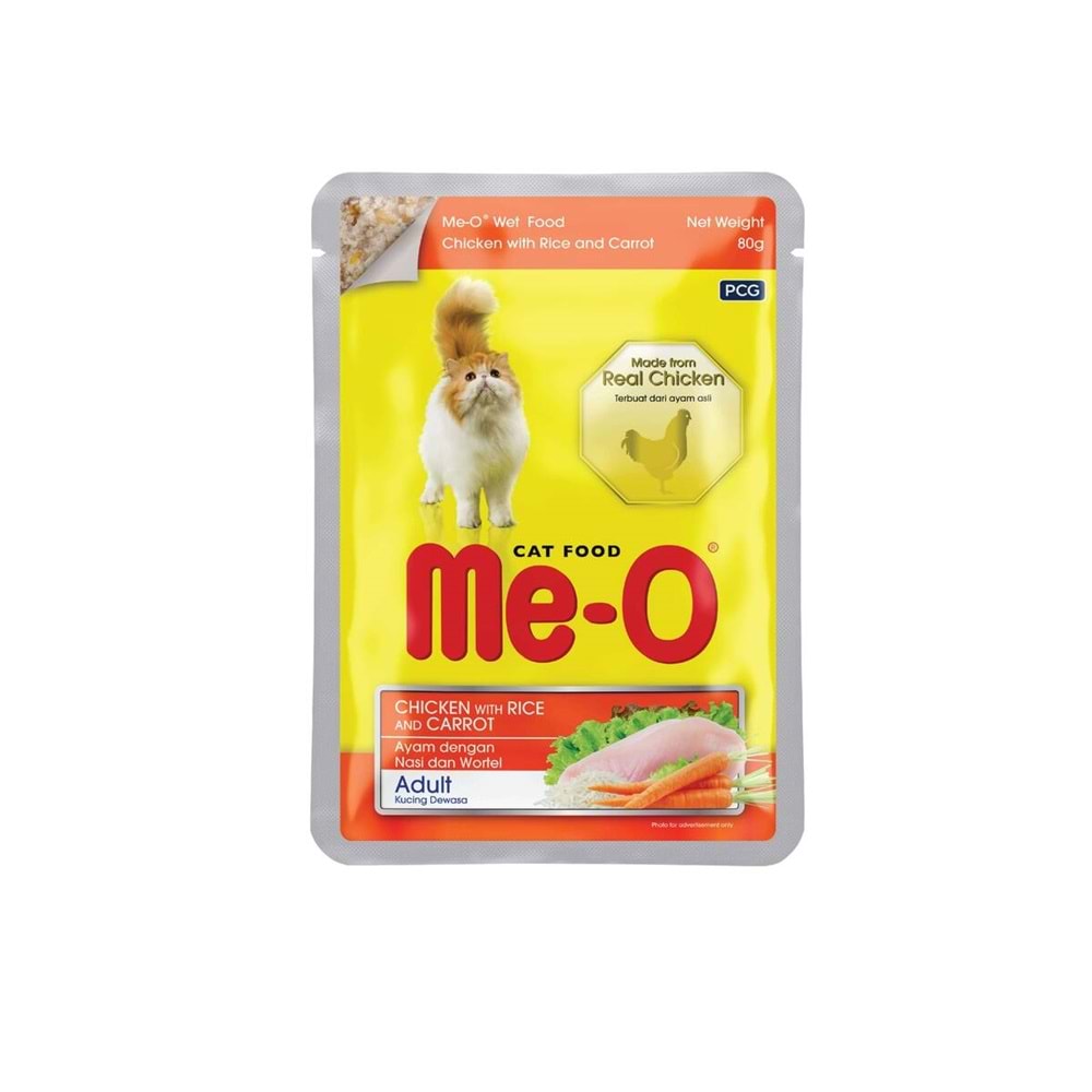 ME-O TAVUK-PİRİN-HAVUÇ KEDİ YAŞMAMA 80GR