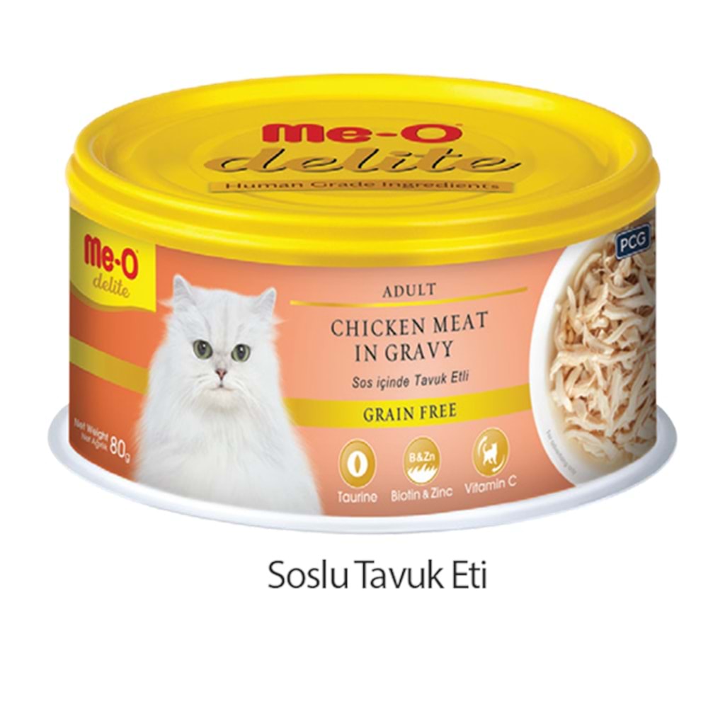 Me-O Delıte Tavuk Etli Kedi Konserve 80Gr