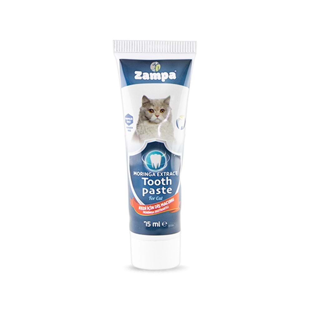 Zampa Kedi İçin Moringa Özlü Nane Aromalı Doğal Diş Macunu 75 ml