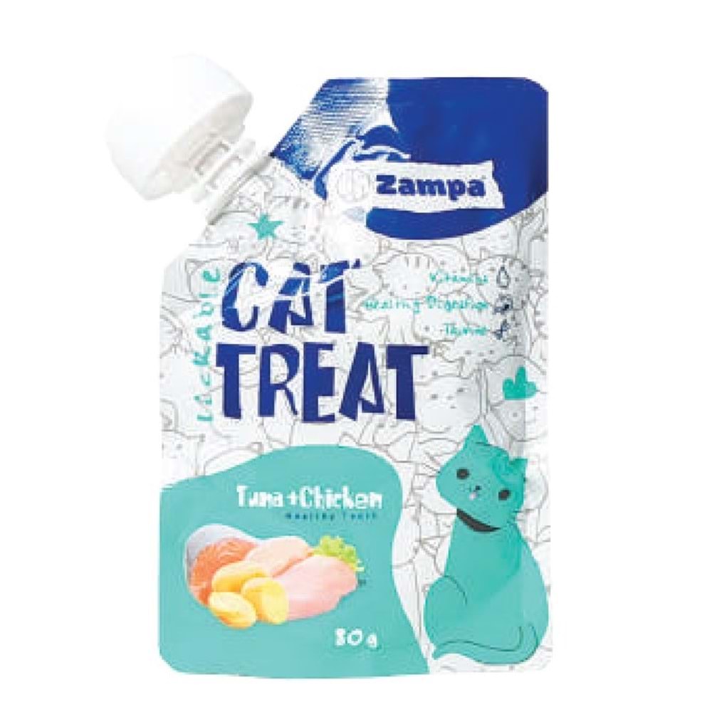 Zampa Puding Kedi Ödülü - Ton Balıklı & Tavuklu 80 Gr