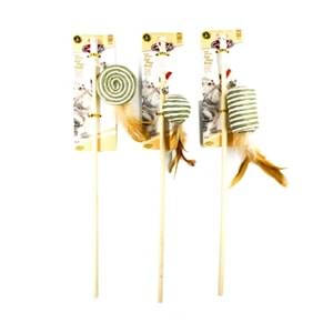 203599-Catlife Kediler İçin Oyuncak Olta Hasır Aksesuarlı