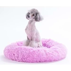 Lila Donut Kedi Köpek Yatağı-S