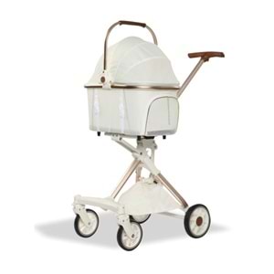 Eurodog Katlanabilir Köpek Arabası Beyaz 80,5X48,5X112 Cm