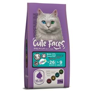 Cute Faces Premium Adult Cat 26/9 Multicolor 15 kg