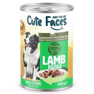 Cute Faces Adult Dog Lamb Sos İçinde Et Parçacıklı 400 Gr. Konserve