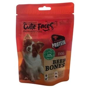 Cute Faces Dog Beef Bones 80 Gr