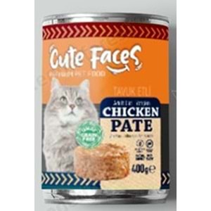 Cute Faces Tahılsız Pate Tavuk Etli Kedi Konserve 400 Gr