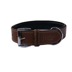 Daisy Yağlı Deri Köpek Tasması Xxs-2Cm Taba
