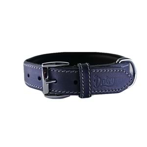 Daisy Yağlı Deri Köpek Tasması Xxs-2Cm Lacivert