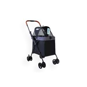 Zampa FalconX Kedi & Köpek Arabası Siyah, 47x78x98cm