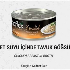 Reflex Plus+ Essential Et Suyu İçinde Tavuk Göğüs Etli Yetişkin Kedi Konservesi 70Gr