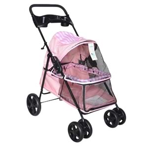 Zampa Tourist Kedi & Köpek Arabası Pembe, 46x85x91.5cm