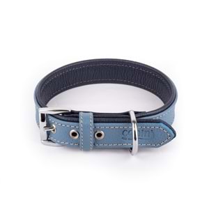 Canini Flotter Deri Turkuaz-Laci Köpek Tasması 3 Cm 38-47 Cm M