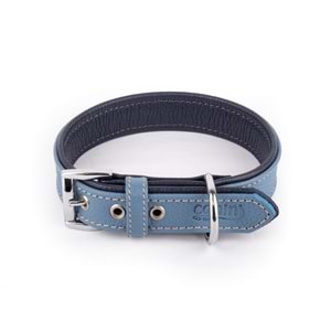 Canini Flotter Deri Turkuaz-Laci Köpek Tasması 2,5 Cm 29-37 Cm Xs