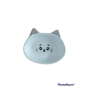 Daisy Kedi Kulaklı Porselen Mama ve Su Kabı 14*4 cm
