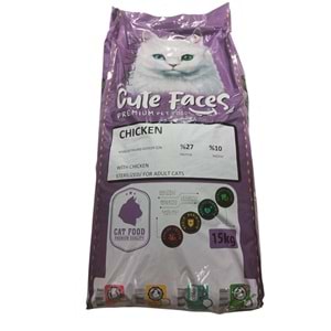 Cute Faces Cat Sterilized 27/10 Chıcken 1 Kg