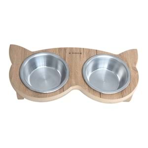 Ahşap Standtlı İkili Mama Kabı 3