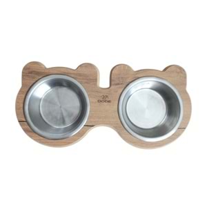 Ahşap Standtlı İkili Mama Kabı 5