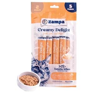 Zampa Creamy Delight Yavru Kediler İçin Ton Balıklı Krema Ödül Maması - 16G X 5 12'Lı
