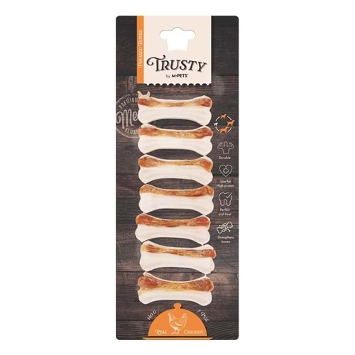 M-PETS TRUSTY CHICKEN PRESS KEMİK 7Lİ 140GR/7,7CM