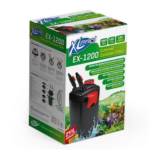 Xlpro Ex-1200 Dış Filtre 1200L/H (Dolu)