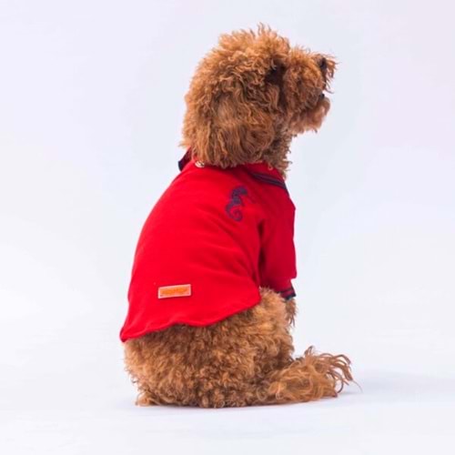 24816 Kırmızı Marine Polo Yaka Tişört