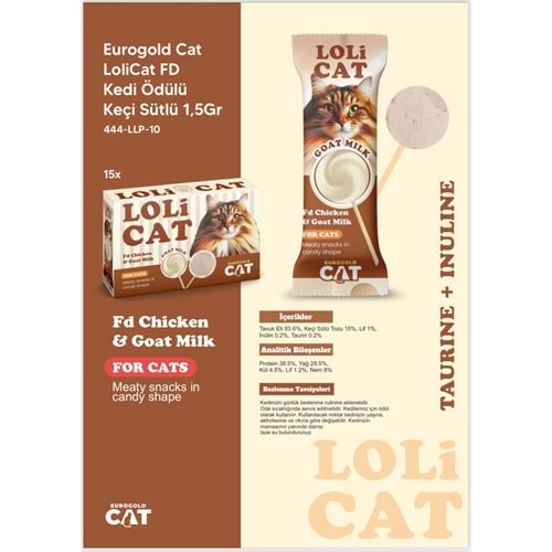 EuroGold Cat LoliCat FD Kedi Ödülü Keçi Sütlü 1,5 Gr