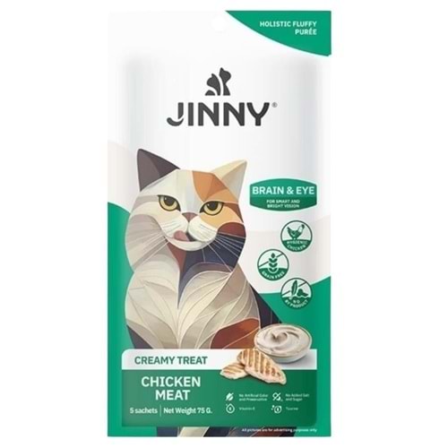 Jinny Tavuk Etli Creamy Kedi Ödülü 15 gram X 5
