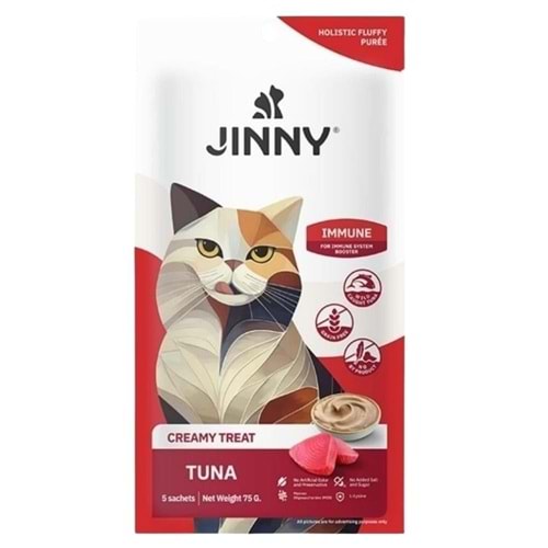 Jinny Creamy Ton Balıklı Sıvı Kedi Ödül Maması 5x15 gr
