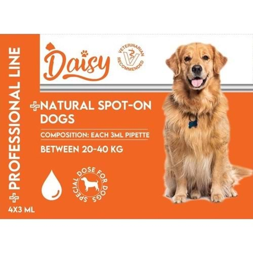 Daisy Köpek Ense Damlası (20-40 kg) 4*3 ml