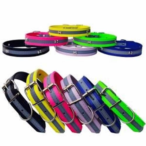 Reflektörlü Kemik Desen Boyun Tasma 37X1,5 Cm